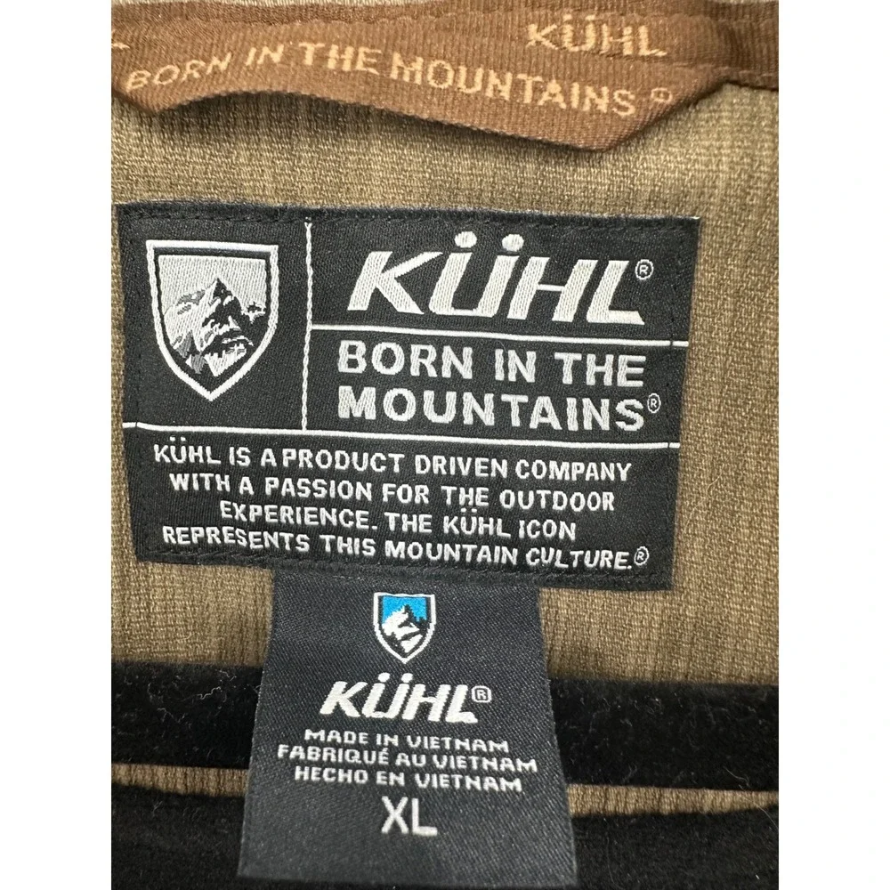 Kuhl Burr Lined Vest Mens XL Teak Brown Canvas Full Zip Workwear Outdoor 1039